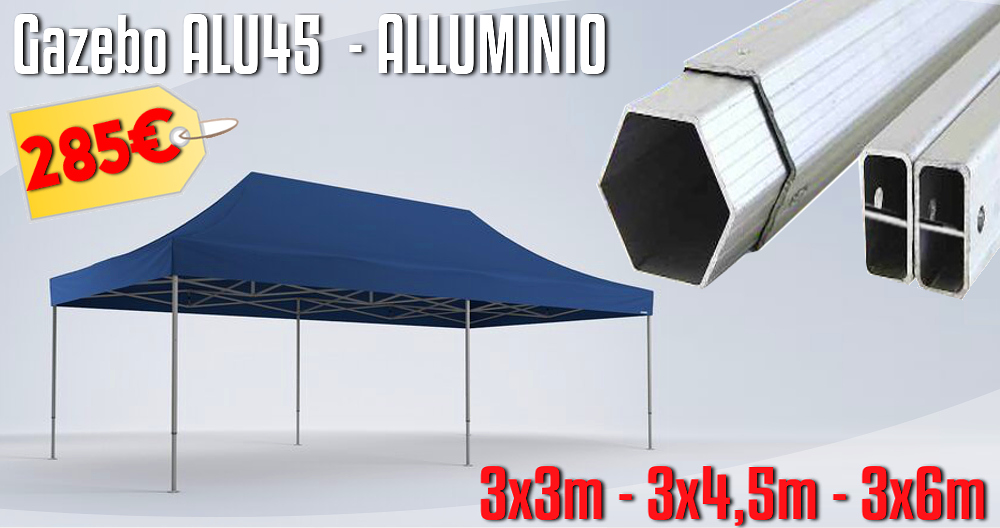 gazebo pieghevole alluminio